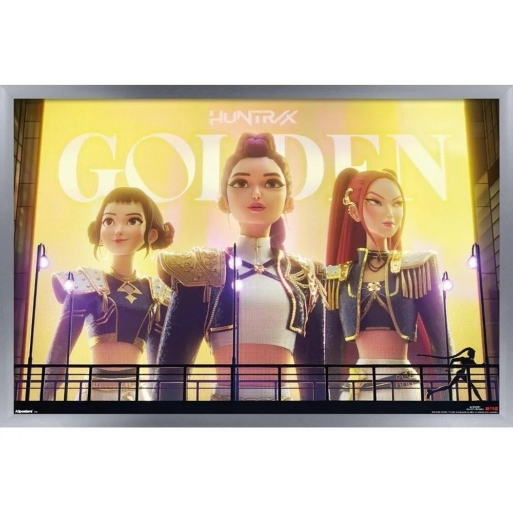 Netflix KPop Demon Hunters 2025 - Huntrix Golden Wall Poster, 34L" x 22.4W", ...